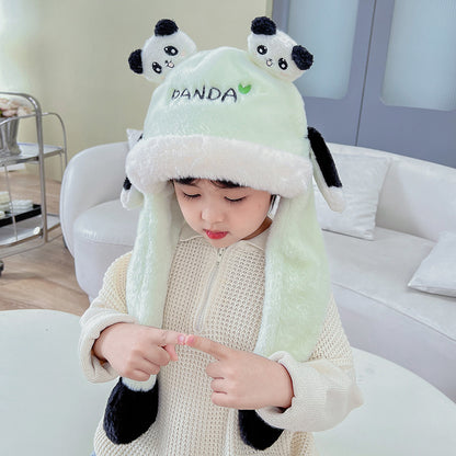 Children's Ears Moving Plush Bonnet One-piece Will Kids' Headwear