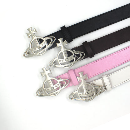 Saturn Buckle Universal Casual Fashion Decorative Belts