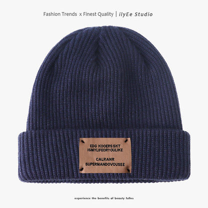 Trendy Vintage Patch Couple Woolen Female Winter Series Hats & Caps