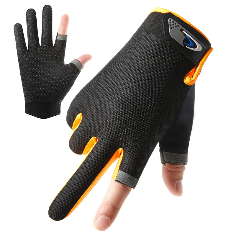 Men's Thin Breathable Cycling Half Finger Driving Gloves