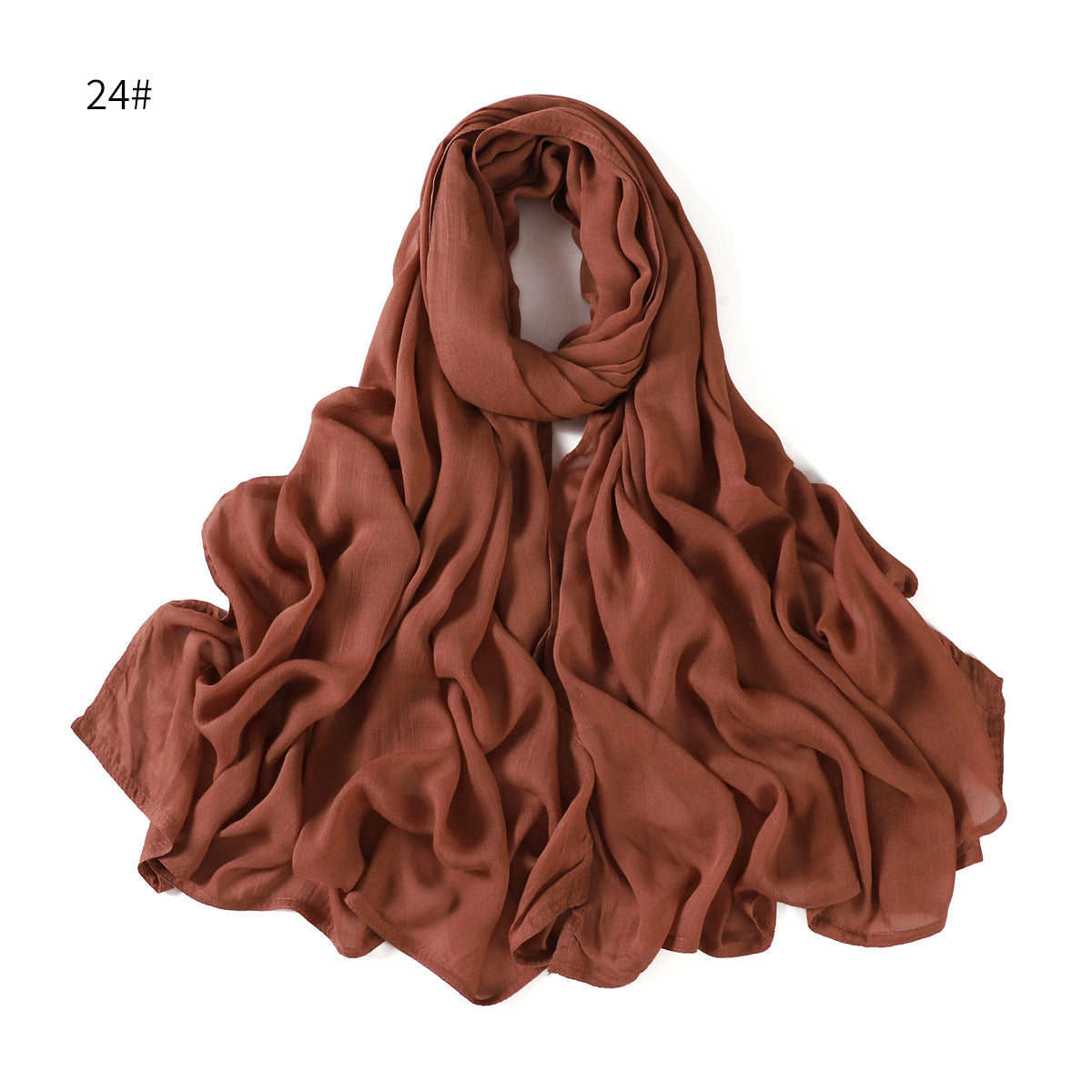 Wide Brim Thin Modal Monochrome Rayon Breathable Shawl Cotton Scarfs