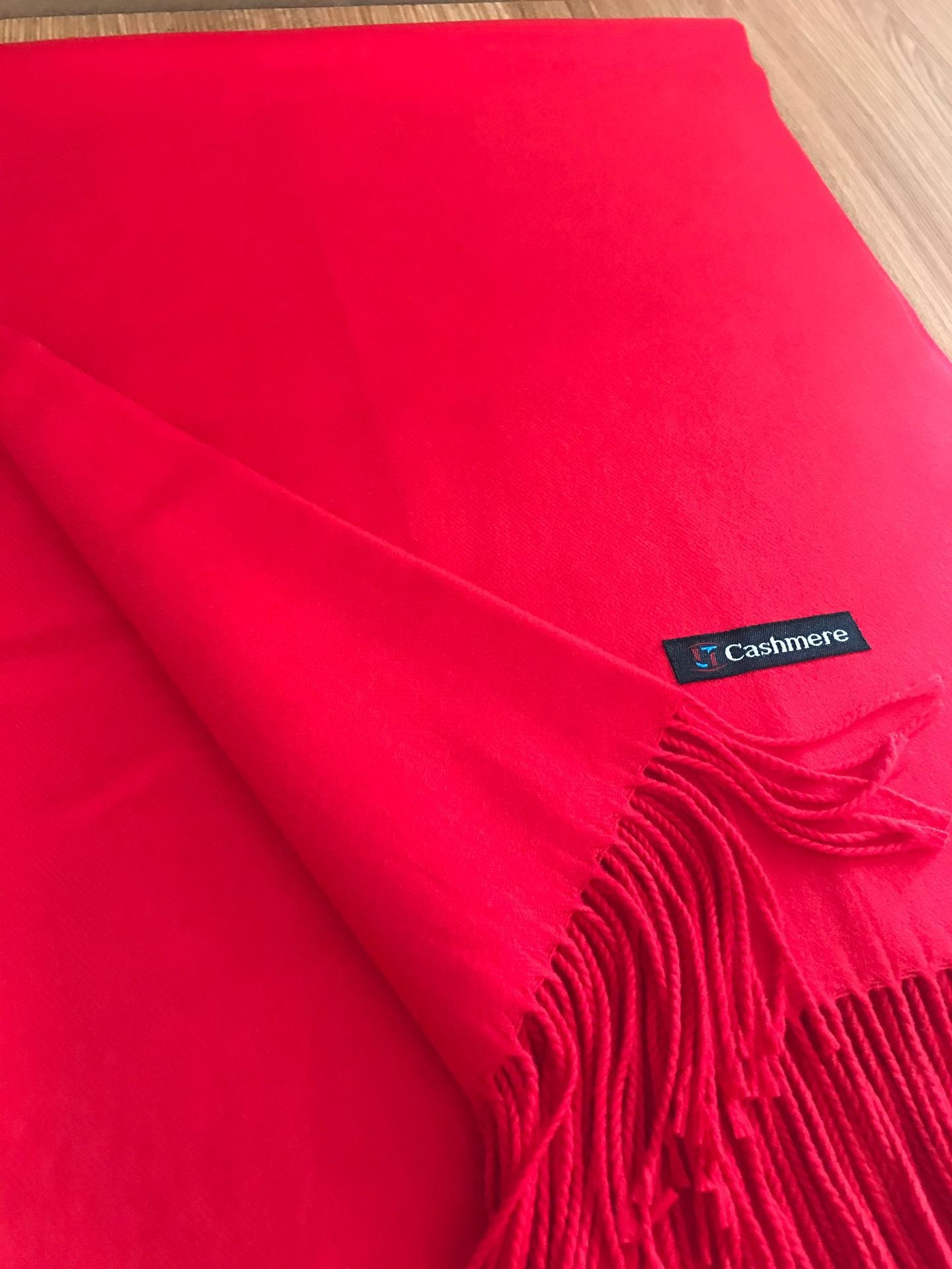 Comfortable Bright Red Open Door Chinese Scarfs