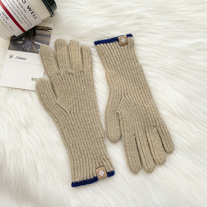 Color Procurement Service Of Korean Labeling Finger Exposed Gloves