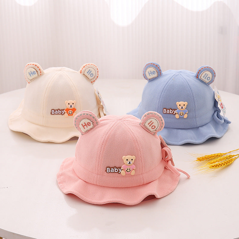 Spring Boys Bucket Cute Bear Adjustable Kids' Headwear