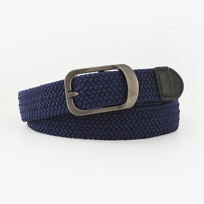 Women's & Men's Buckle Woven Elastic Canvas Wide Casual Belts