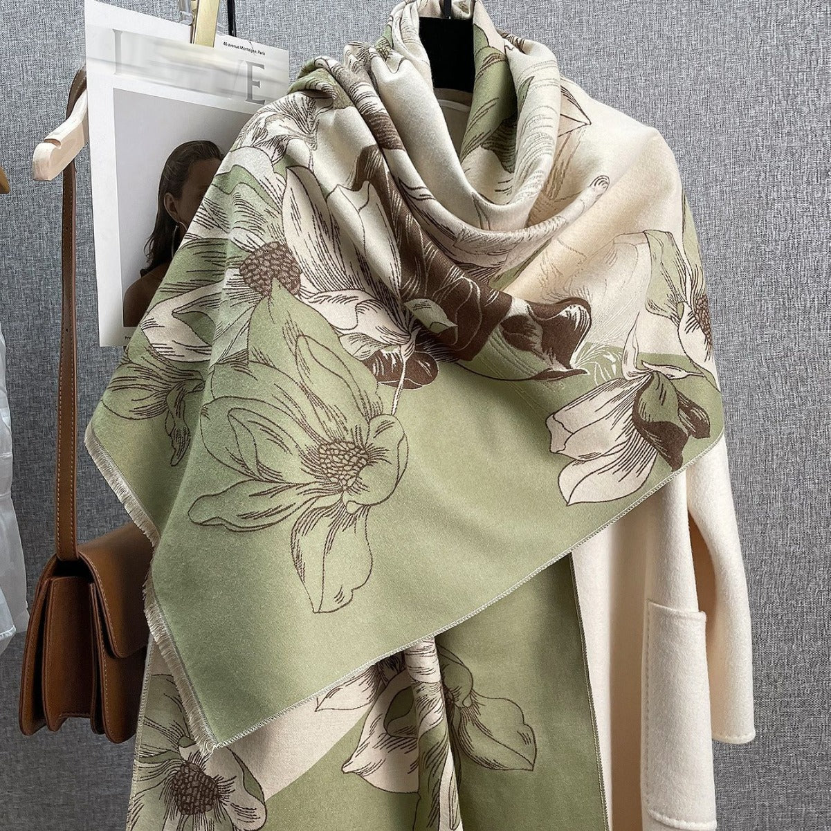 Artificial Cashmere Thick Western Style Shawl Scarfs