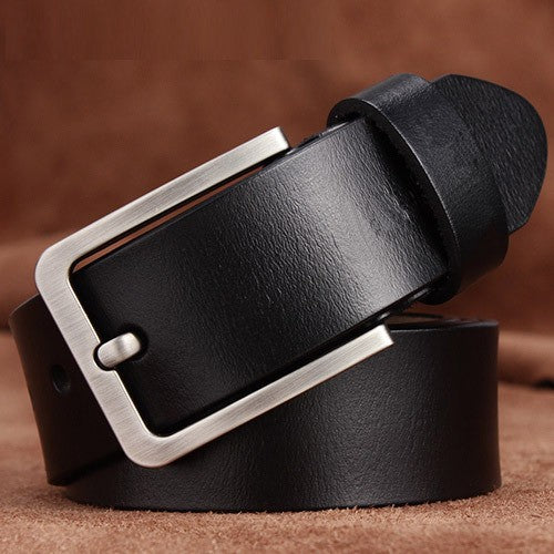 Men's Leather Retro Pin Buckle Thick Cowhide Belts