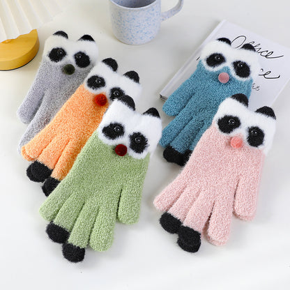 Cute Fleece-lined Thickened Warm Road Bike Gloves