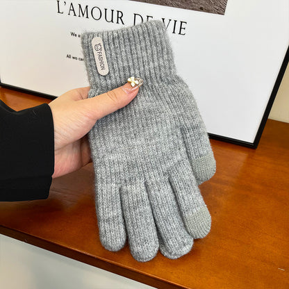 Women's Korean Knitted Thermal Winter Cold Protection Gloves