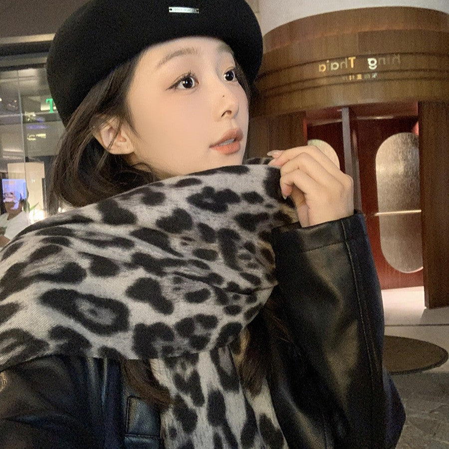 Leopard Print Tassel Female Millennium Hot Style Scarfs