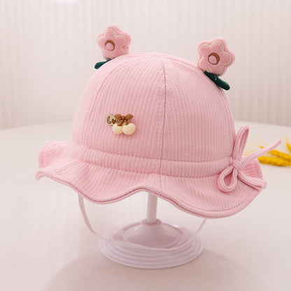 Versatile Korean Style Flower Ears Bucket Kids' Headwear