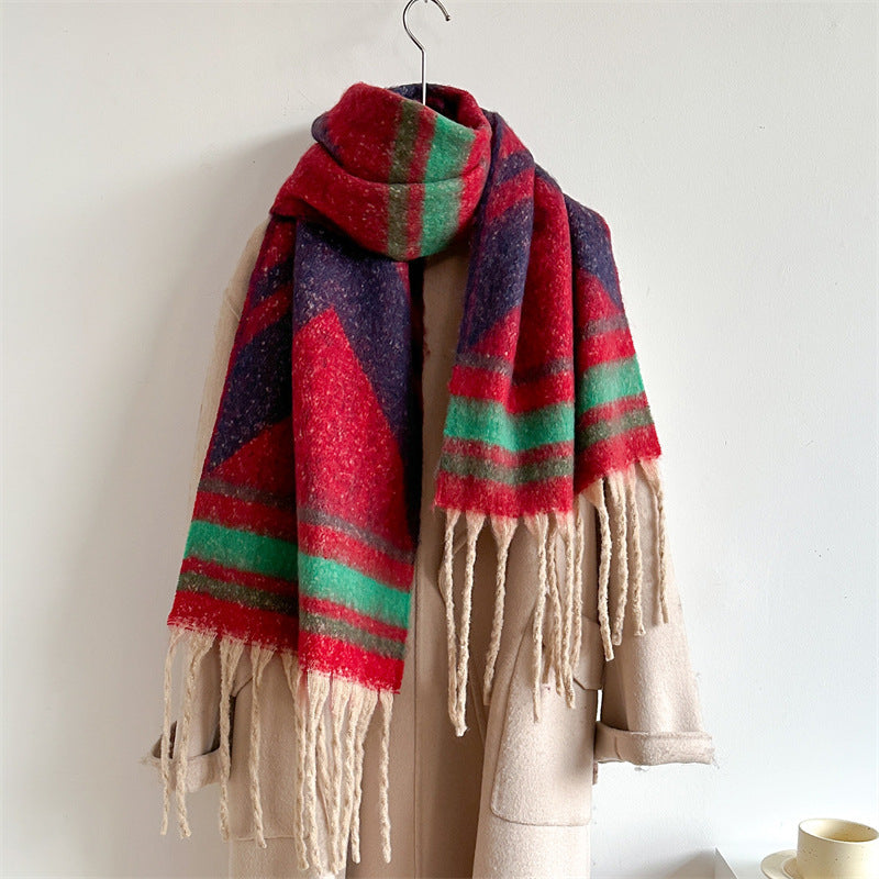 Women's Lengthen Thicken Circle Yarn Artificial Cashmere Scarfs