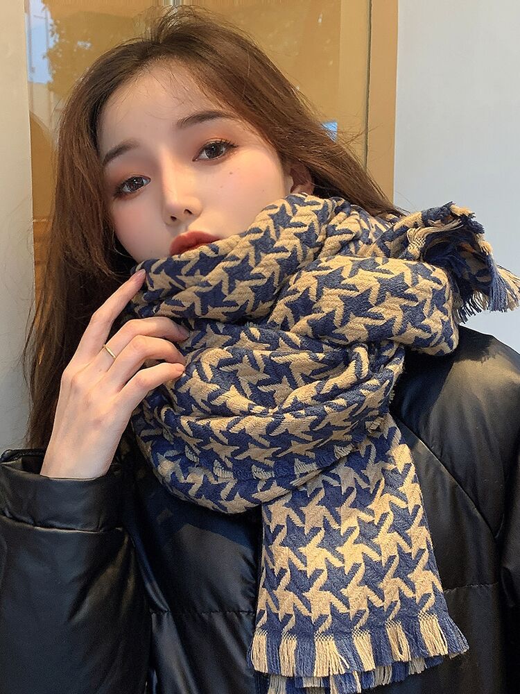 Women's Retro Winter Elegant Plush Korean Version Scarfs