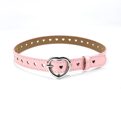 Children's Christmas Jeans Strap Heart-shaped Hollow Love Belts