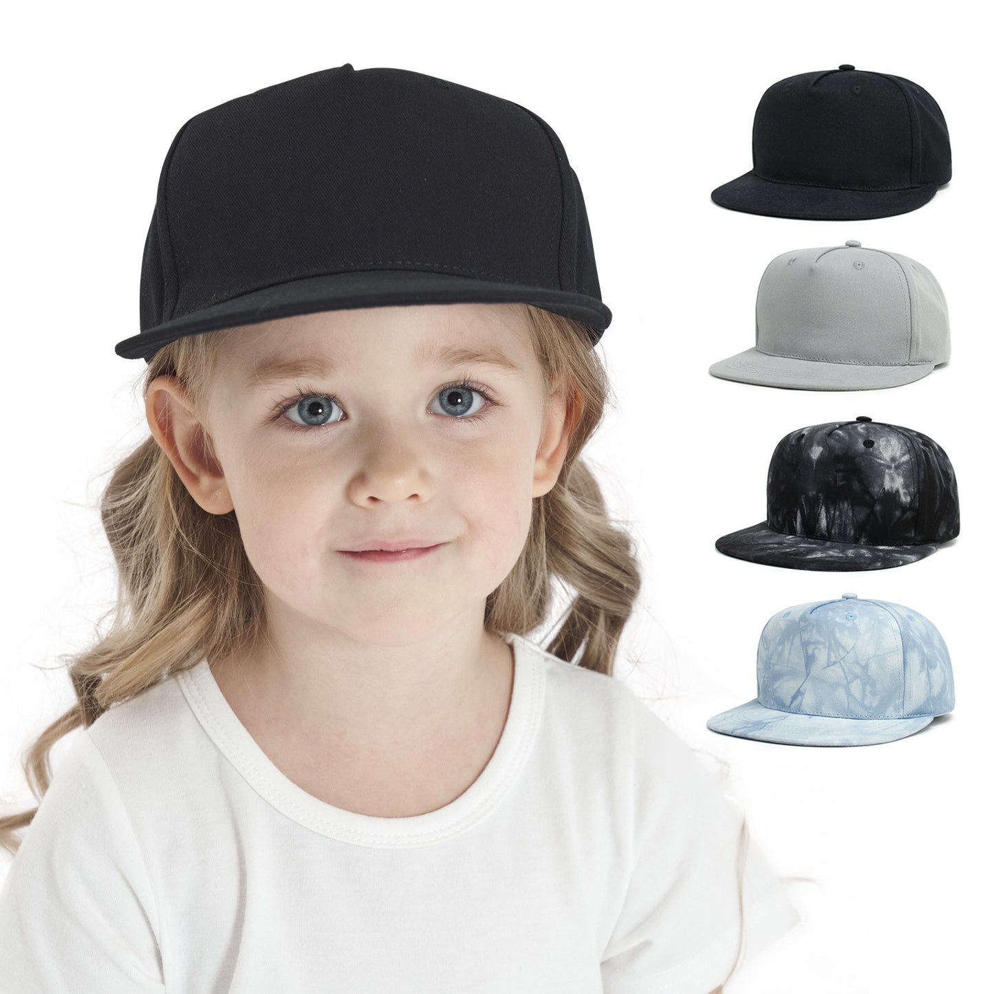 Hat Hip Hop Boys Solid Color Baseball Outdoor Flat Kids' Headwear