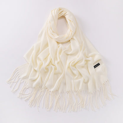 Imitation Cashmere Solid Color Long Warm Scarfs