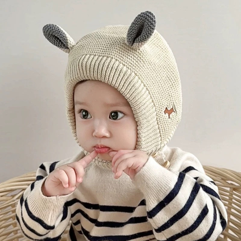 Warm Thickened Plush Bonnet Woolen Earmuffs Kids' Headwear