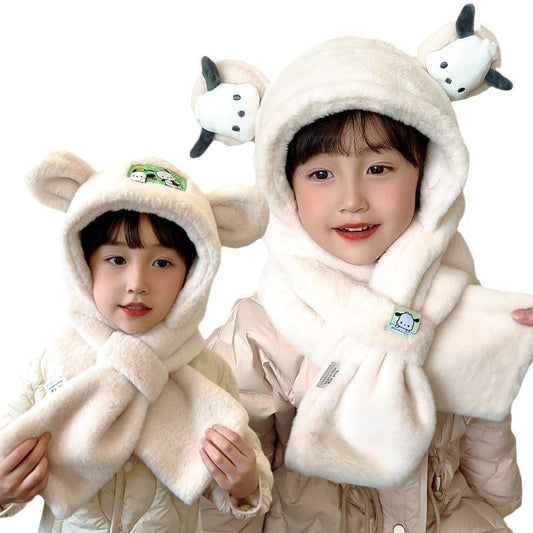 Children's Winter Fleece Lined Padded Warm Keeping Windproof Earflaps Boys Kids' Headwear