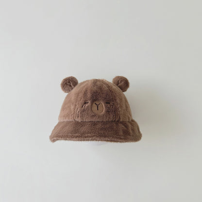 Children's Hat Cute Super Plush Warm Fisherman Kids' Headwear