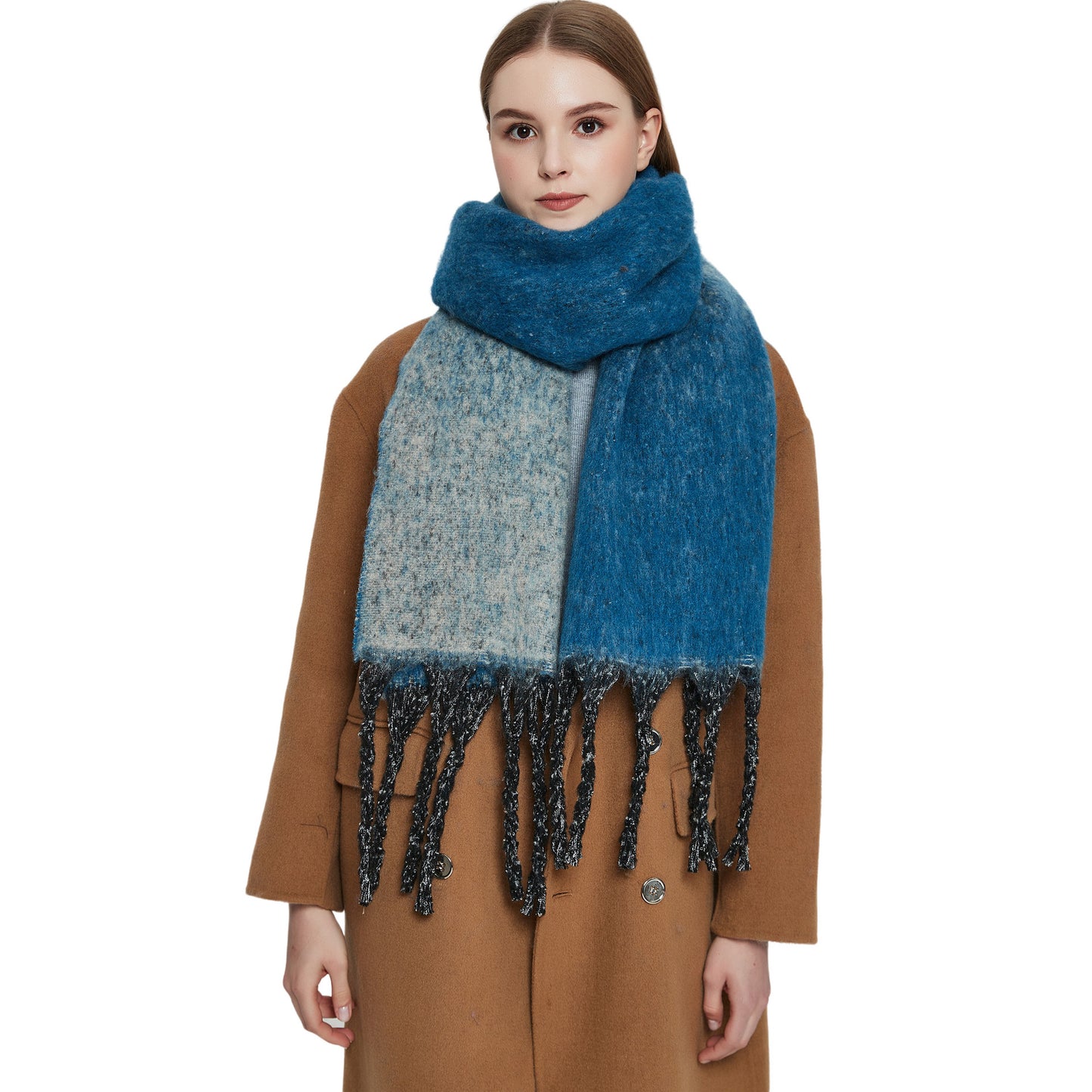 Shawl Winter Thickened Circle Yarn Coarse Tassel Scarfs