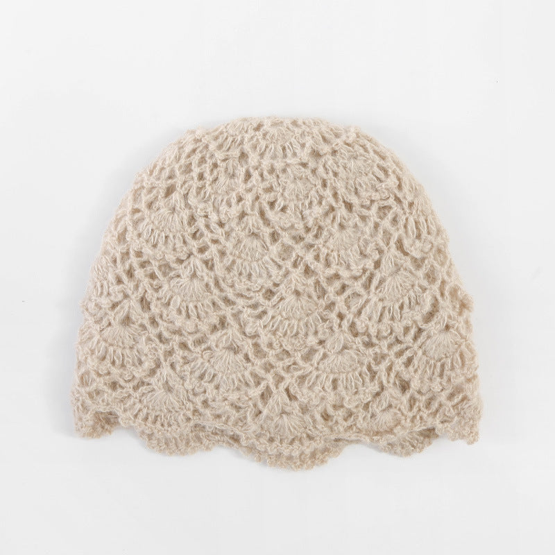 Women's Knitted Woolen Double Layer Thermal Windproof Hats & Caps