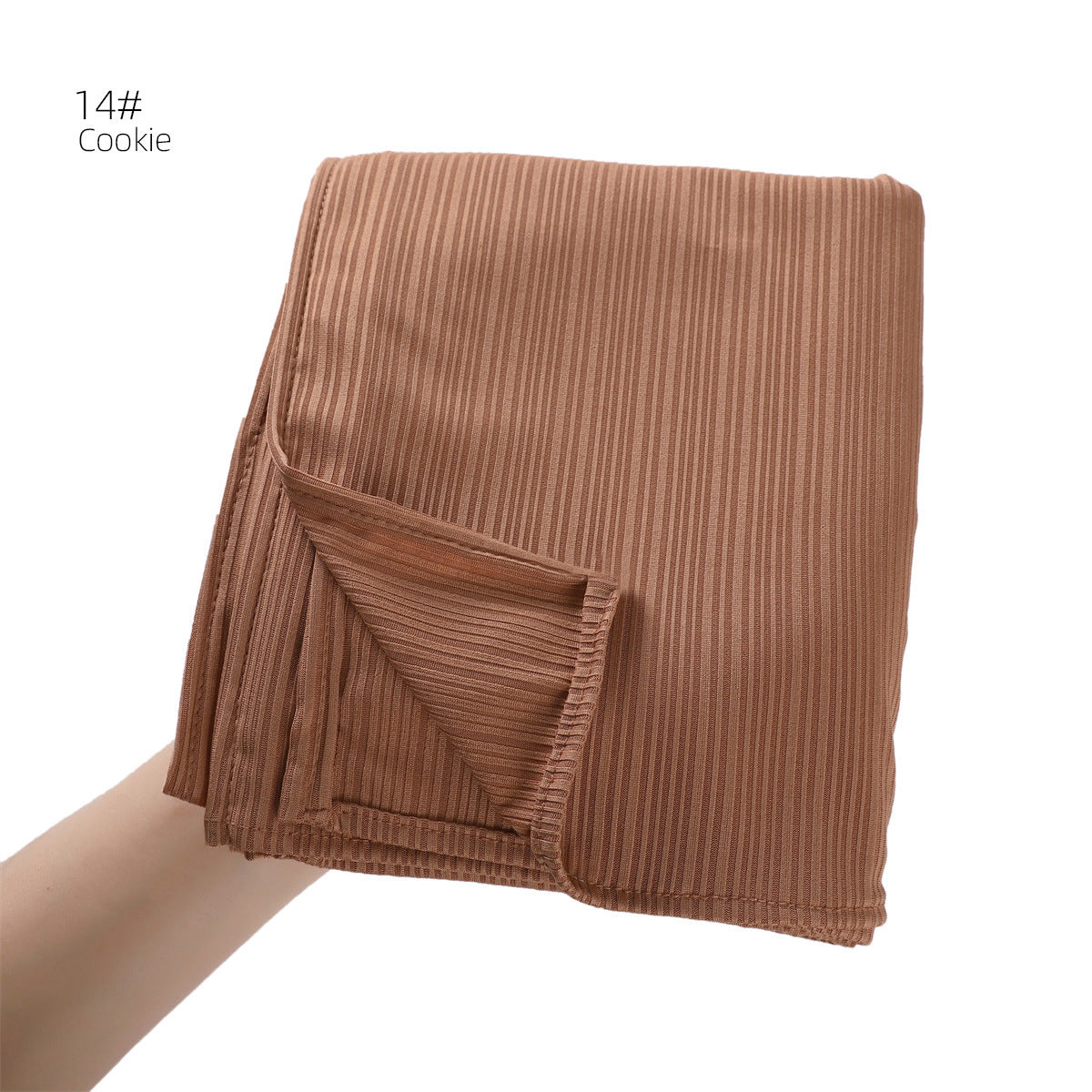 Women's Knitted Pure Color Soft Striped Bag Scarfs