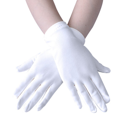 Women's Guard Milk Silk Satin Stretch Short Gloves