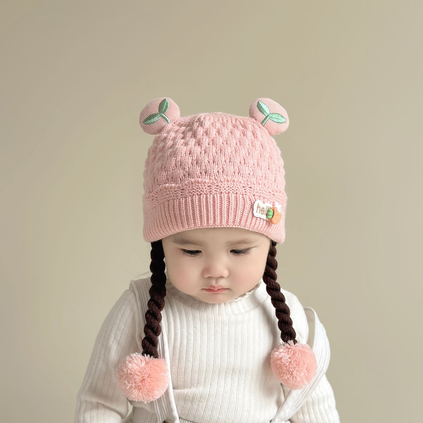 Wig Knitted Hat Travel Thermal Head Cover Kids' Headwear