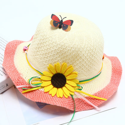 Children's Straw Summer Fisherman Boy Sun Protection The Kids' Headwear