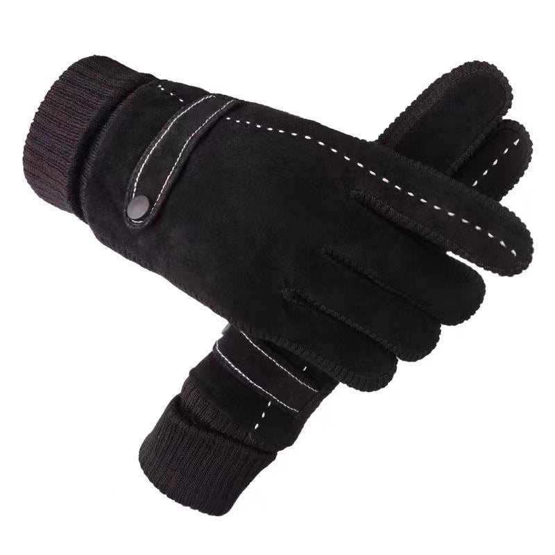 Men's Thermal Touch Screen Motorcycle Fleece-lined Thick Gloves