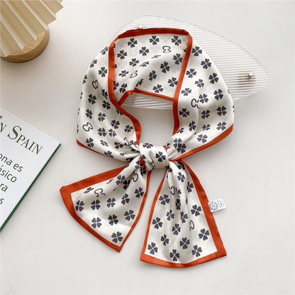 Women's Versatile Small Fashionable Long Decorations Ribbon Hair Scarfs