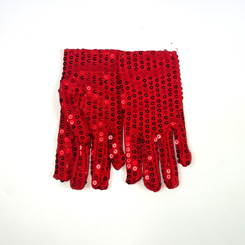 Children's Sequined Dance Show Kindergarten Jackson Adult Gloves