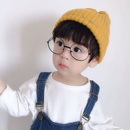 Children's Unisex Korean Style Western Knitted Solid Kids' Headwear