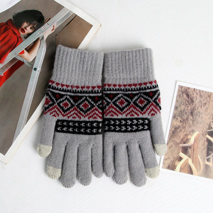 Women's Korean Minority Simple Solid Color Sweet Girly Gloves