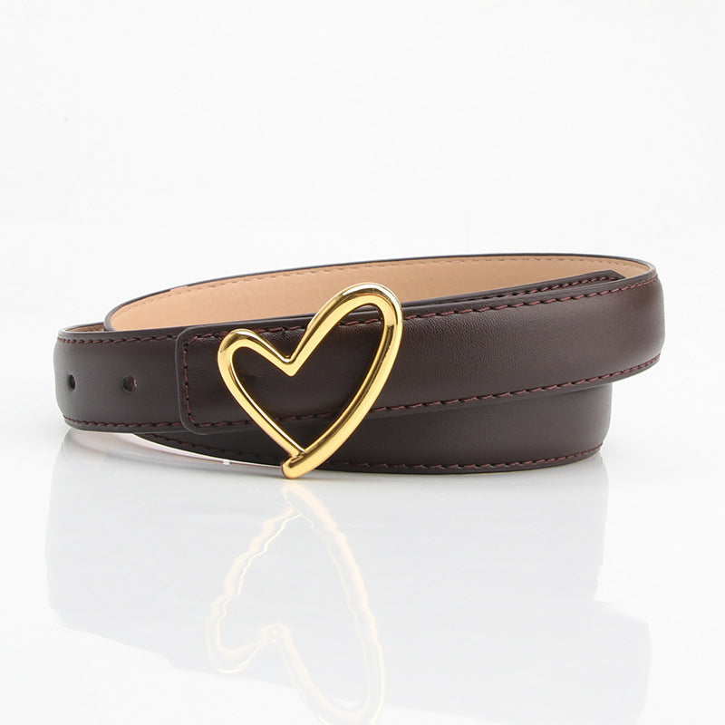 Women's Heart Buckle High-grade Fashion Jeans Dress Belts