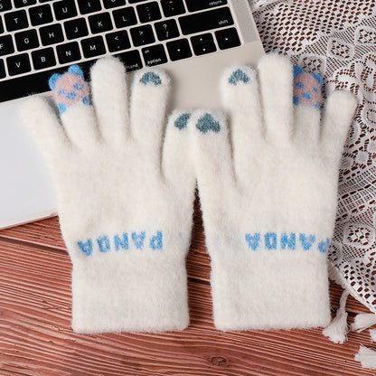 Screen For Winter Warm Veet Padded Thickened Gloves