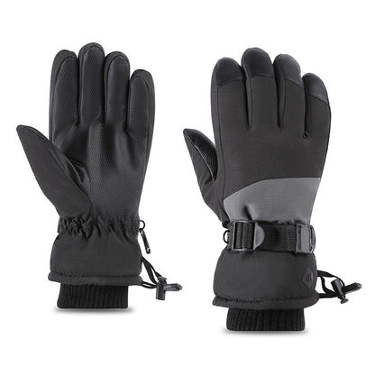 Winter Waterproof Ski Warm Thickening Five-finger Gloves