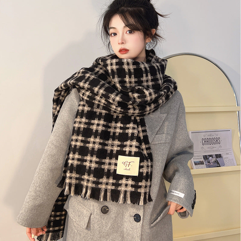 Women's & Men's Korean Winter Warm Thickened Well Plaid Scarfs