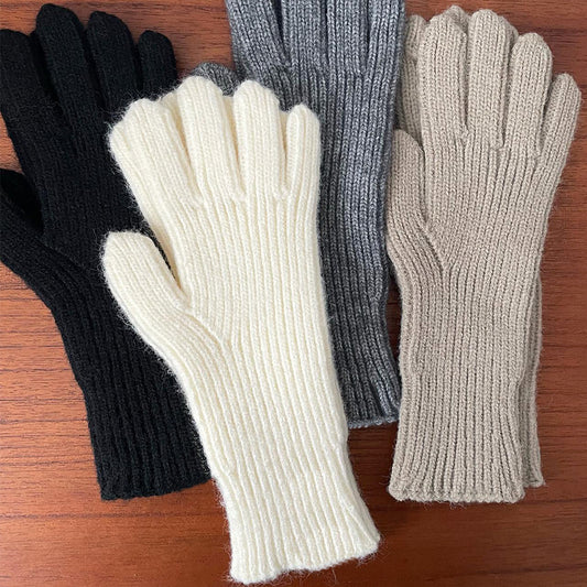 Women's & Men's Knitted For Warm Hole Open Finger Gloves