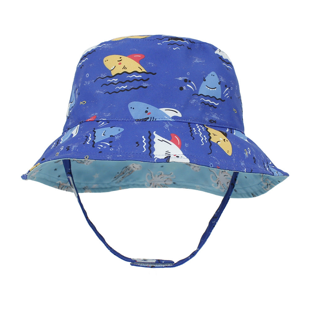 Children's Hat Reversible Sun Outdoor Cartoon Printing Kids' Headwear