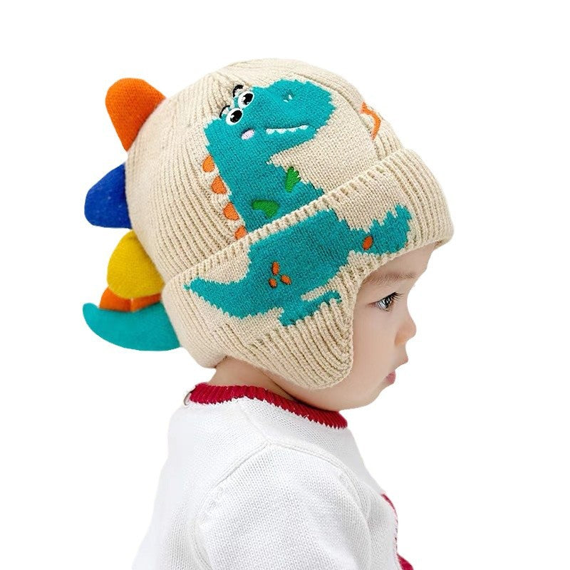 Super Dinosaur Infant Earmuffs Warm Plush Bonnet Kids' Headwear