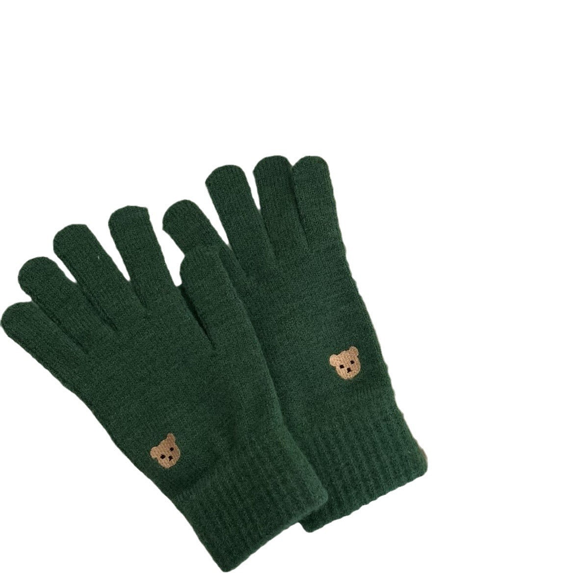 Five-finger Finger Embroidery Touch Screen Leakage Gloves