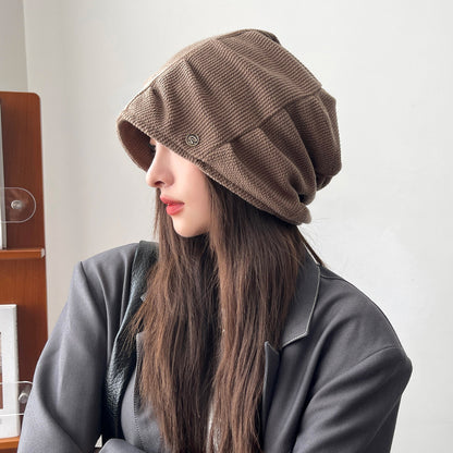 Women's Early Autumn Thin Type Face Slimming Beanie Korean Hats & Caps