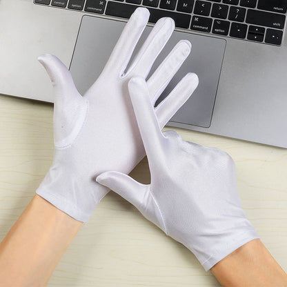 Men's Protection Work High Elastic Spandex Jewelry Etiquette Gloves