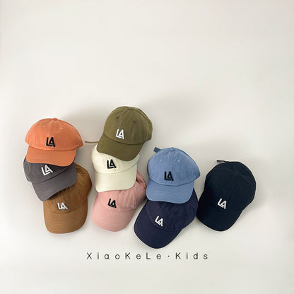 Children's Embroidered Letters Baseball Autumn Summer Snapback Kids' Headwear