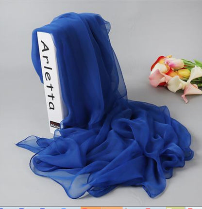 Lightweight Chiffon Pure Color Ice Long Beach Scarfs