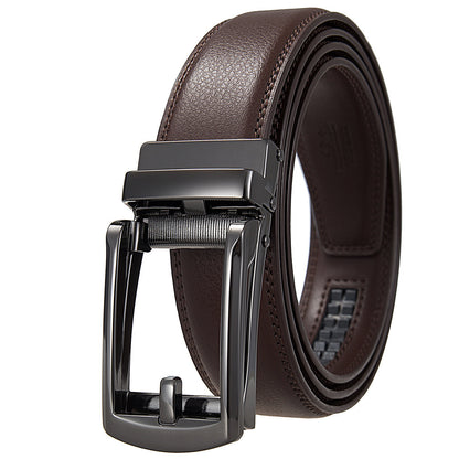 Men's Fashion Leather Automatic Buckle Cowhide Belts