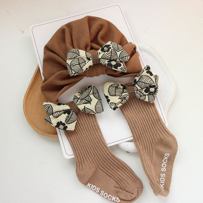 Socks Pure Cotton Born Bowknot Cute Hair Band Kids' Headwear