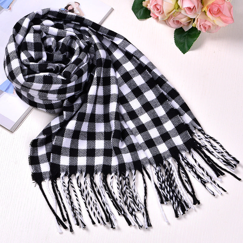 Women's & Men's Style Plaid Winter High-grade Artificial Cashmere Scarfs