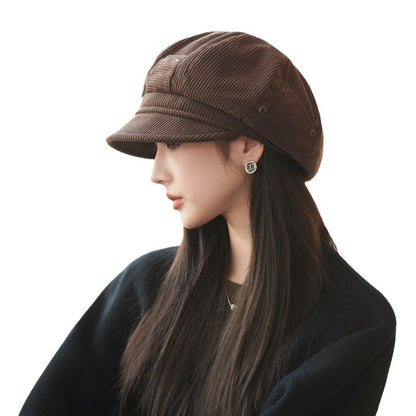 Female Style Beret Positive Negative Big Head Circumference Hats & Caps